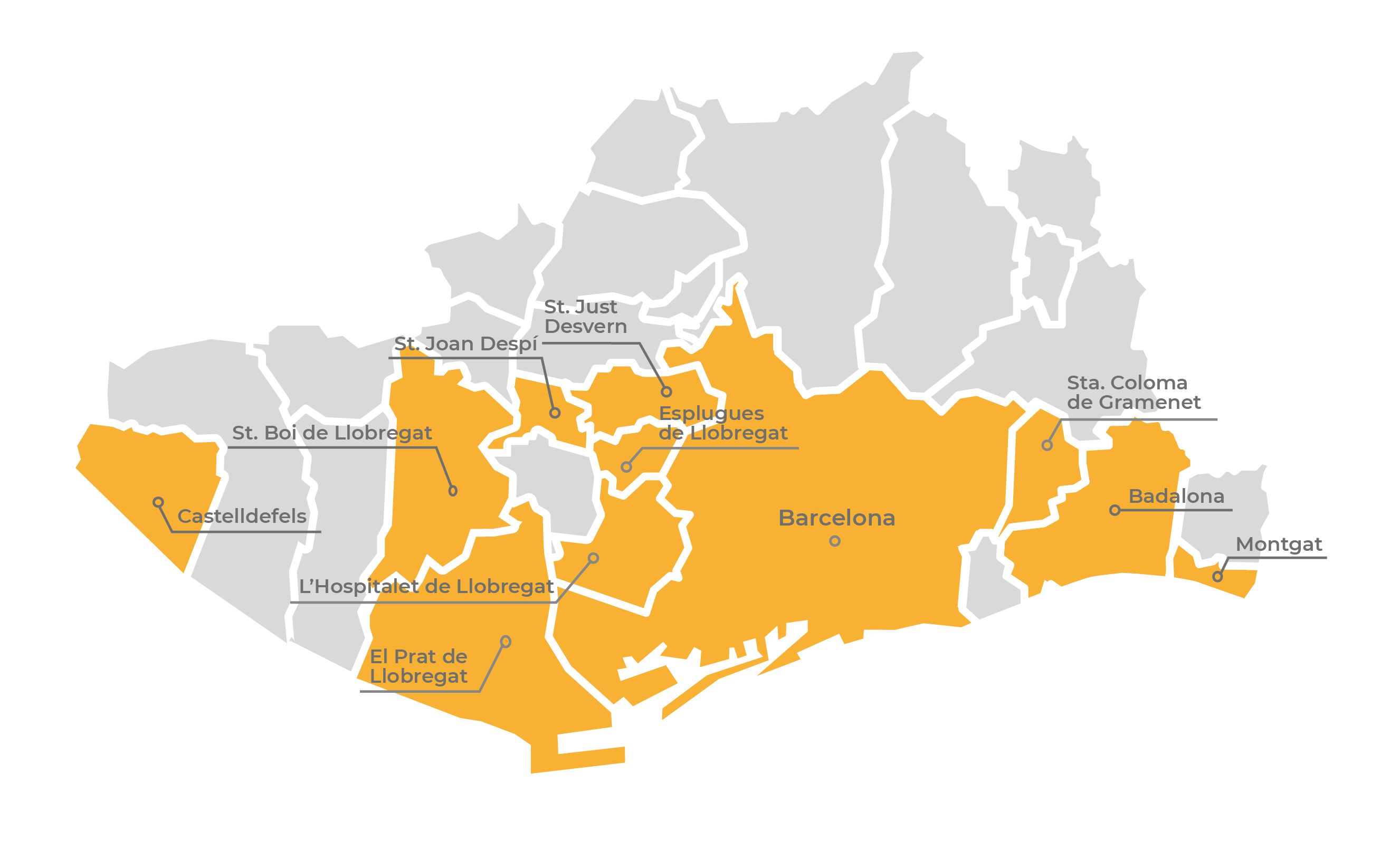 Mapa municipis Parquímetre
