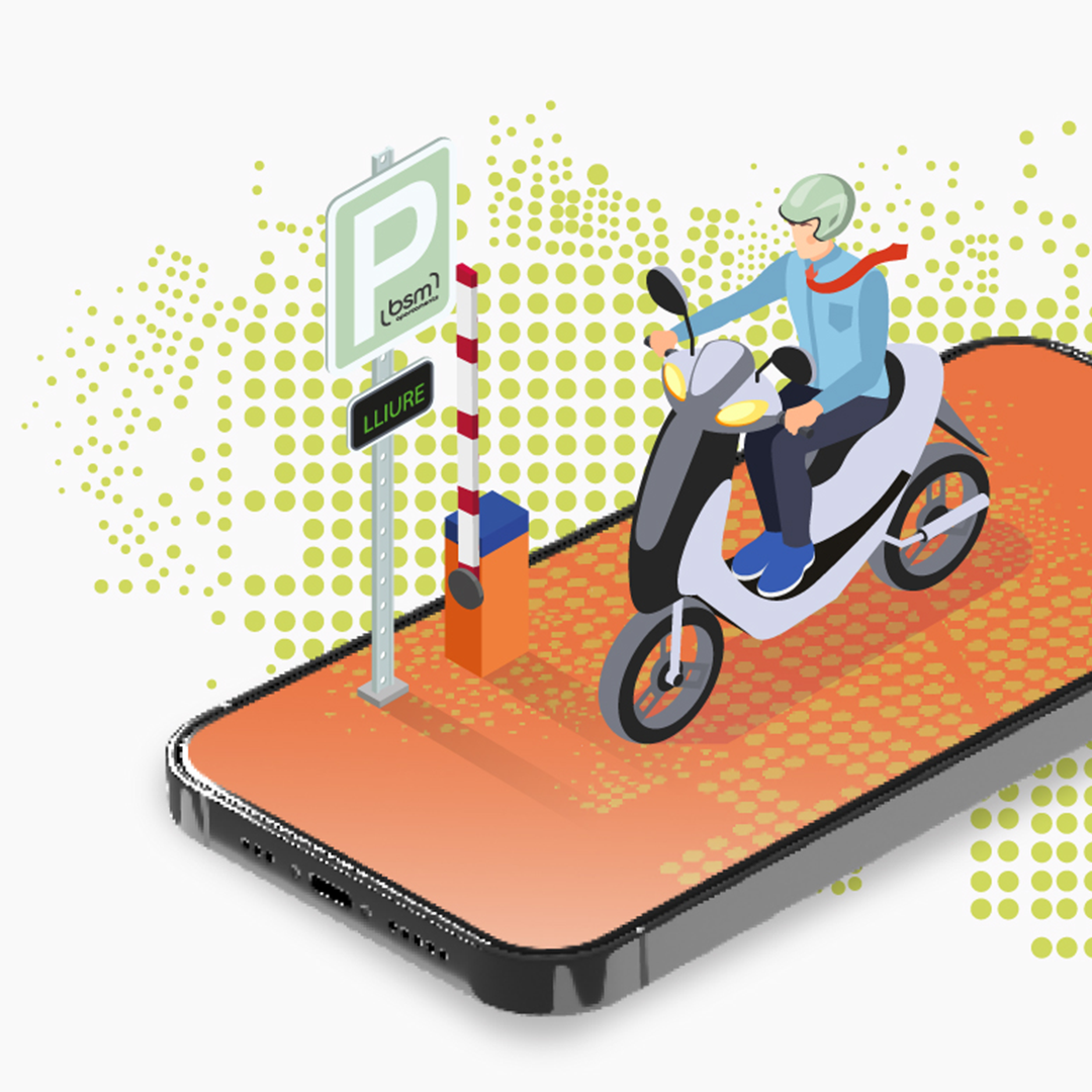 Pàrquing via app moto