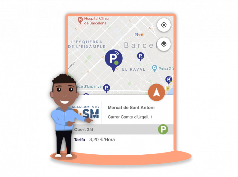 Check the real-time availability of parking spaces in B:SM, SABA and BAMSA