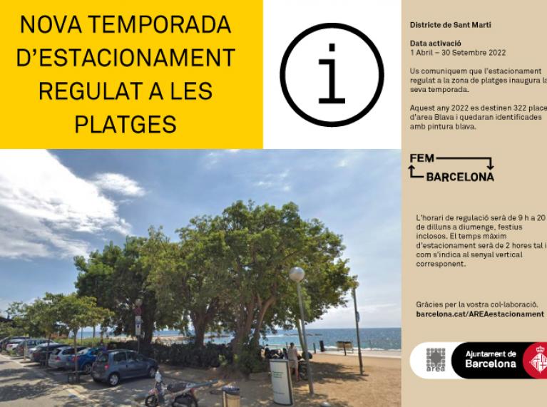 L’estacionament regulat a la zona de platges inaugura la seva temporada