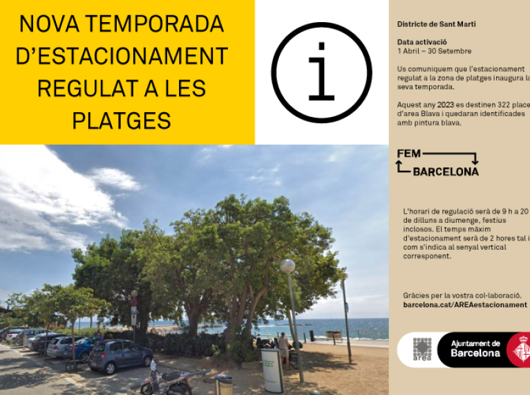 L’estacionament regulat a la zona de platges inaugura la seva temporada